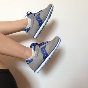 Saucony - Jazz Low Pro, Grey-Blue-White, Unworn